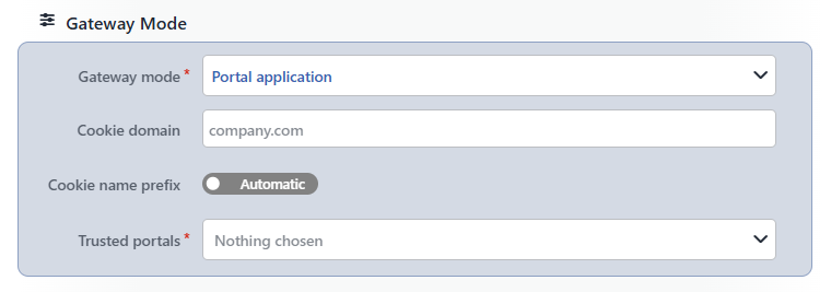 The Gateway Mode Section