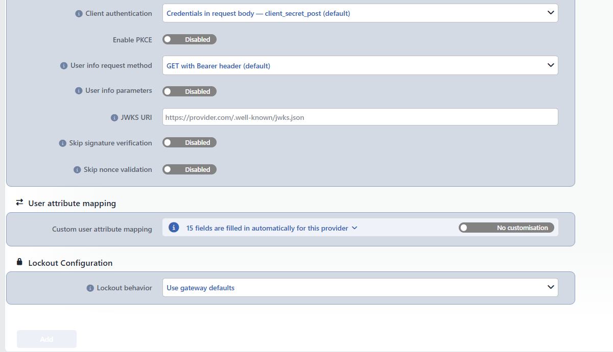 The Continuation of the OpenID Connect Form