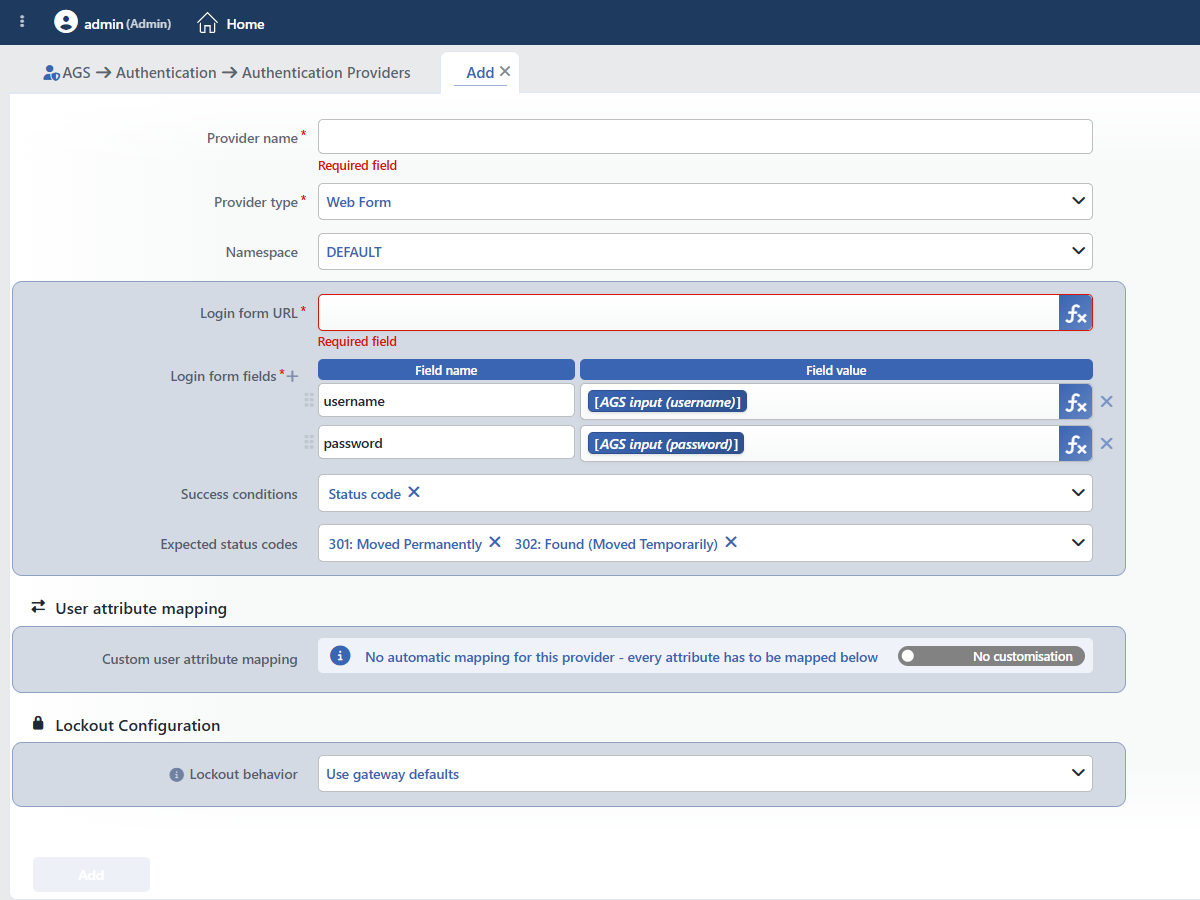 The Form While Web Form Is Selected