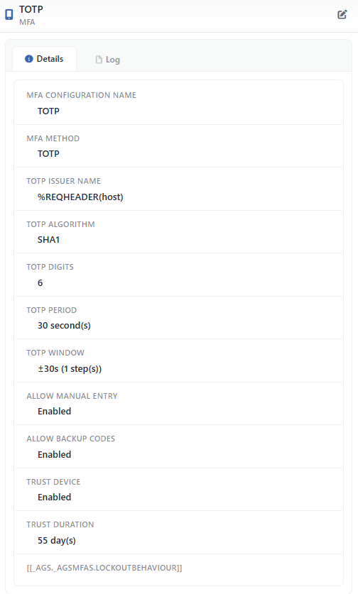 Preview of the Selected Profile