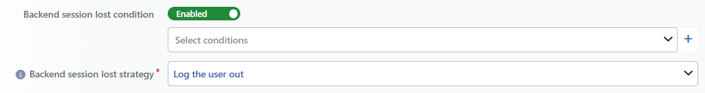 While Backend Session Lost Condition Is On