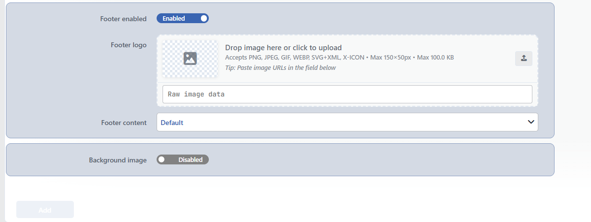 Page Templates Profile Add Form (Continuation)