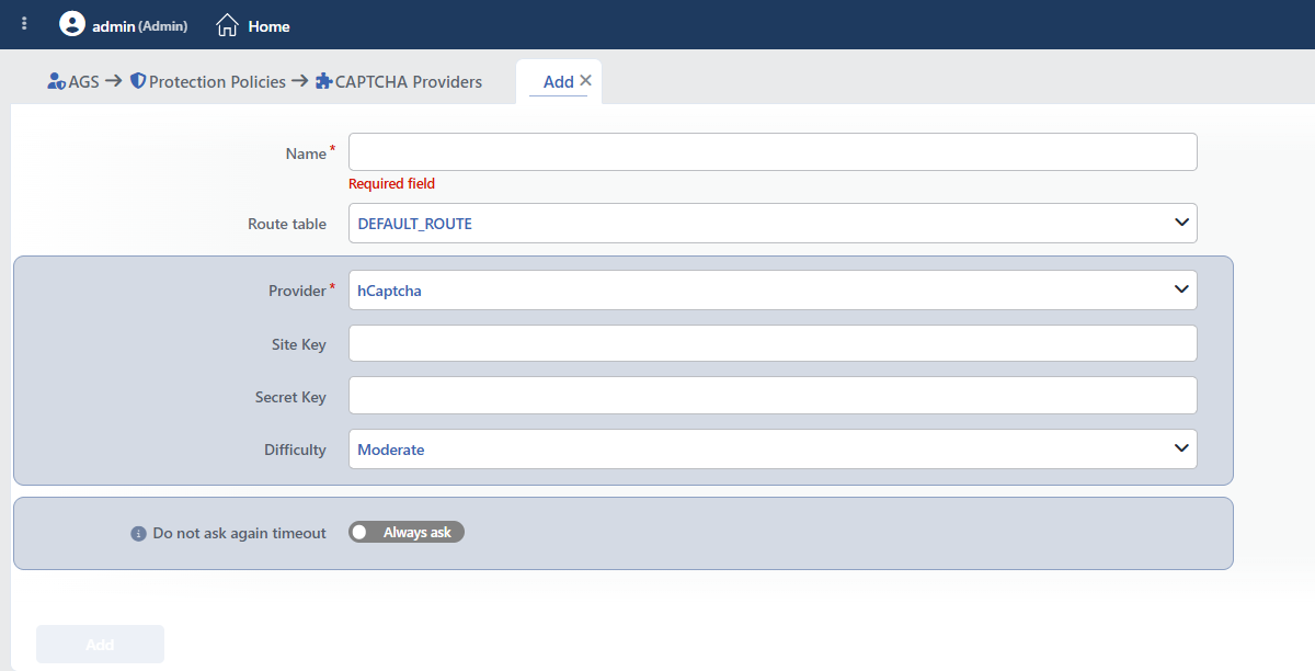 The Form While hCaptcha Is Selected
