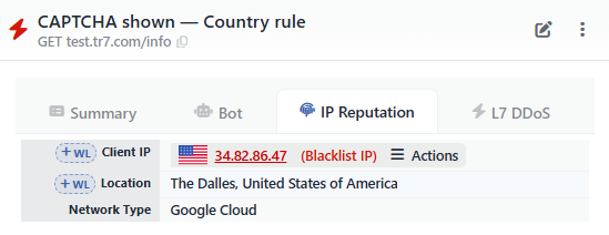 The Preview - The IP Reputation Tab