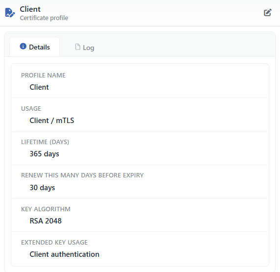 Preview of the Selected Profile