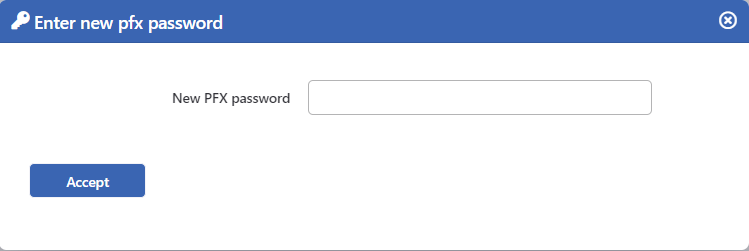 Assigning a New Password for the Certificate Download