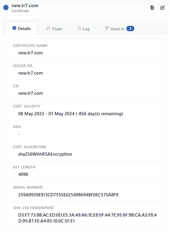 The Preview of the Selected Certificate