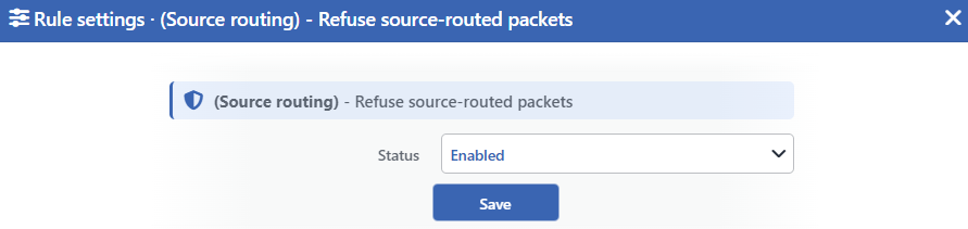 Source Routing Edit Screen