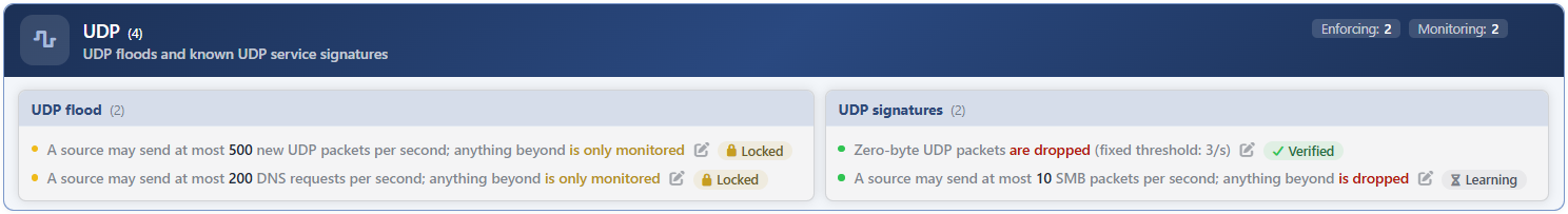 L4 DDoS Management - The UDP Band