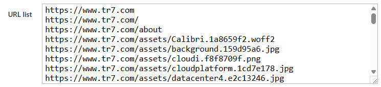 Scan Result URL List Information