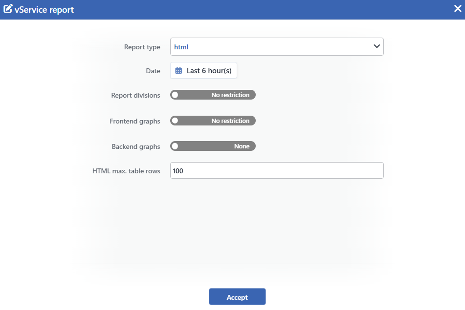 Generate Report Form