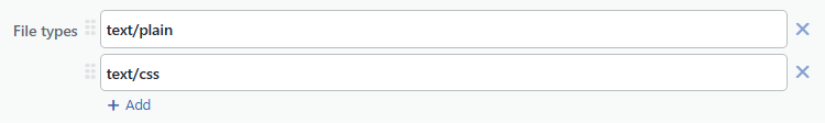 The File Types Selection