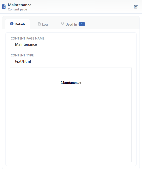 Preview of the Selected Content Page