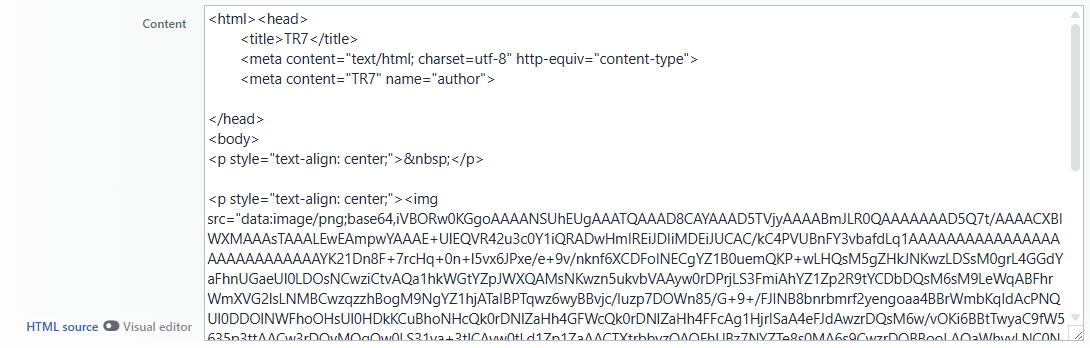 The HTML Source Mode