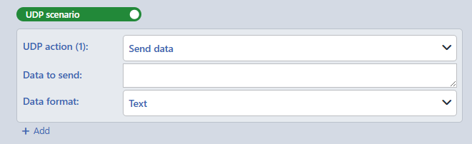 UDP Scenario Options