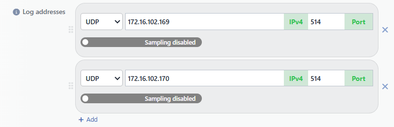 Adding More Than One Log Address