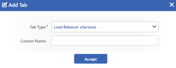 The Add Tab Window