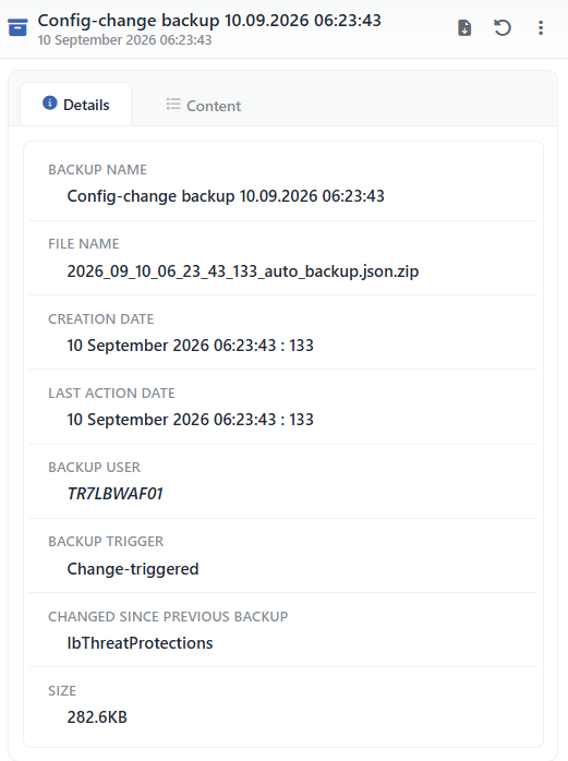 Preview of the Selected Backup File
