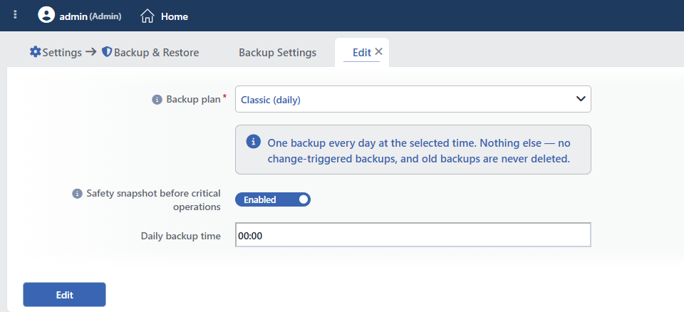The Edit Tab