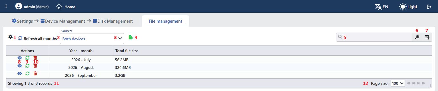 The File Management Tab