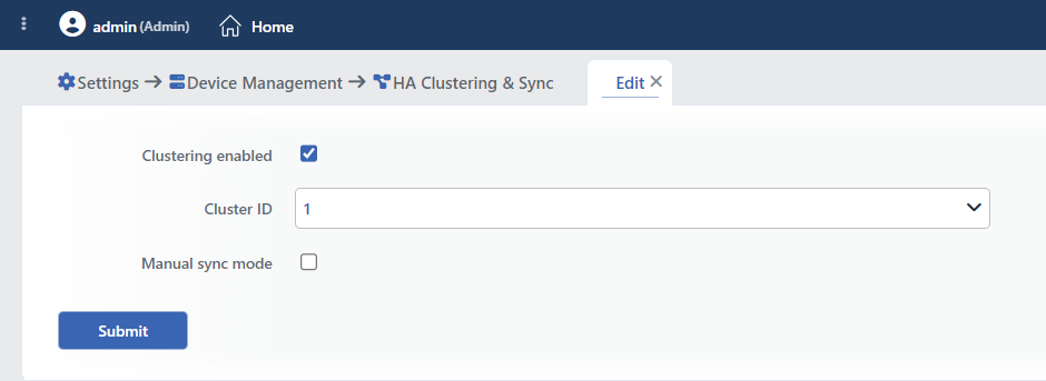 The Edit Tab: While Clustering Is On
