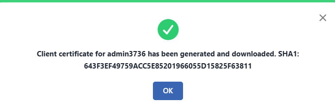 The Certificate Generation Result