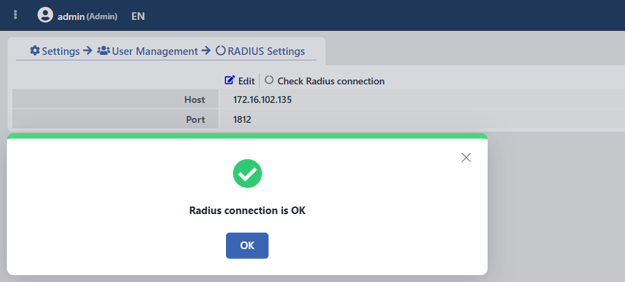 The Connection Check: Successful