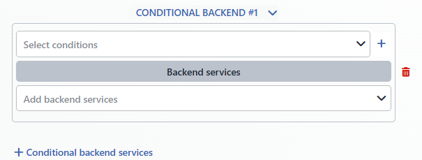 Adding New Conditional backend services