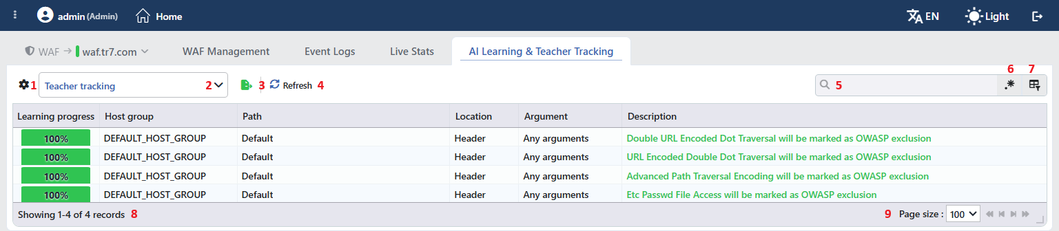The Teacher Tracking Screen