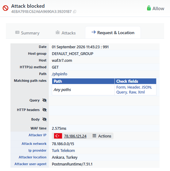 The Preview - The Request & Location Tab