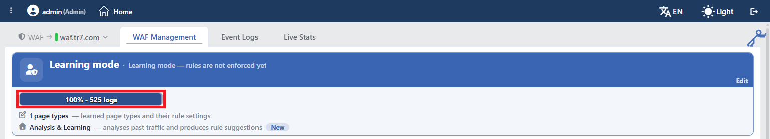 The Analysis Progress Bar