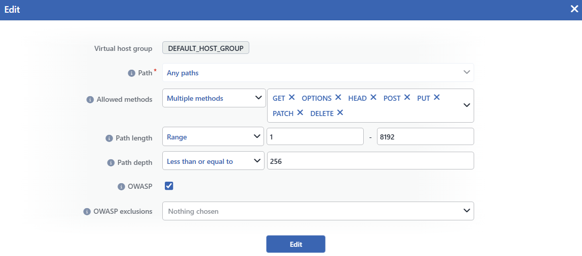 The Page Type Edit Screen