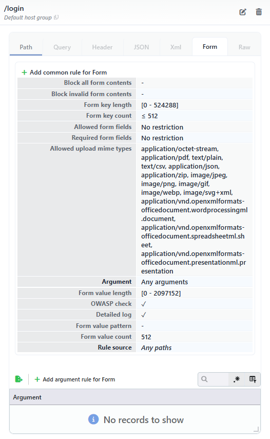 The Detail Panel - The Form Tab